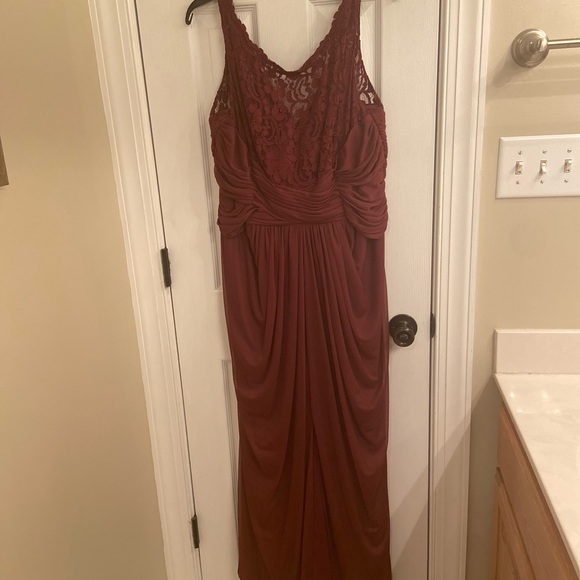 David’s Bridal Wine-colored Bridesmaid Dress - Picture 6 of 6